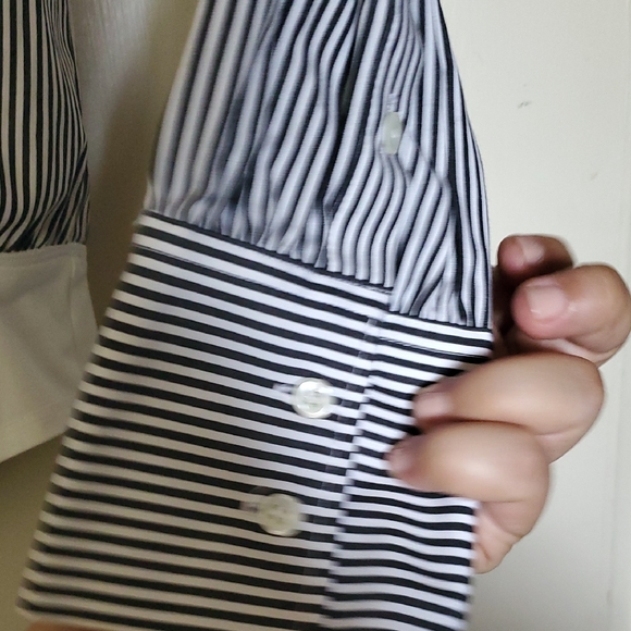 J. Crew Black and White Striped Top - Picture 6 of 7